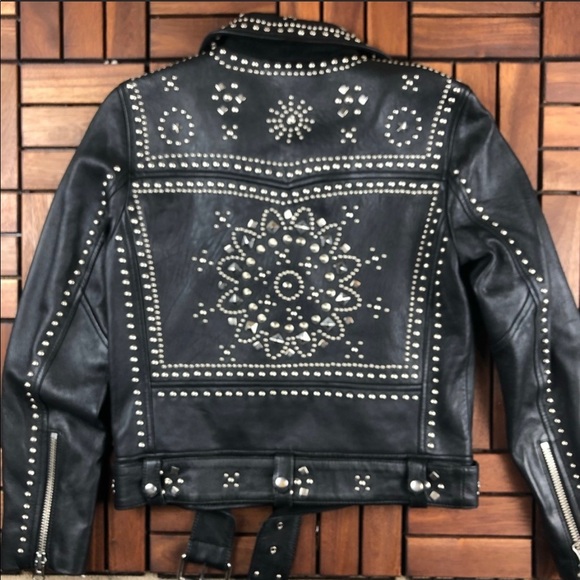 Genuine Leather studded jacket - Picture 2 of 5
